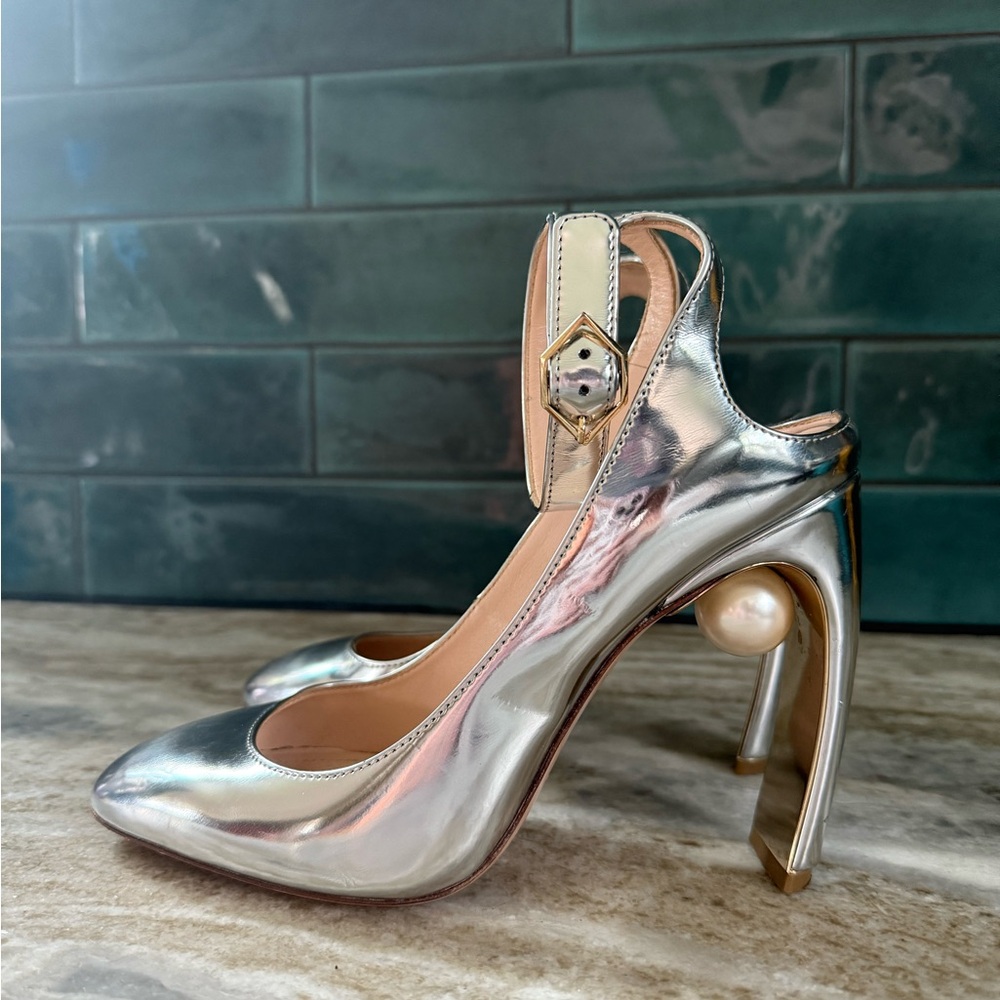 Nicholas Kirkwood Lola Pearl Pump Silver sz 37